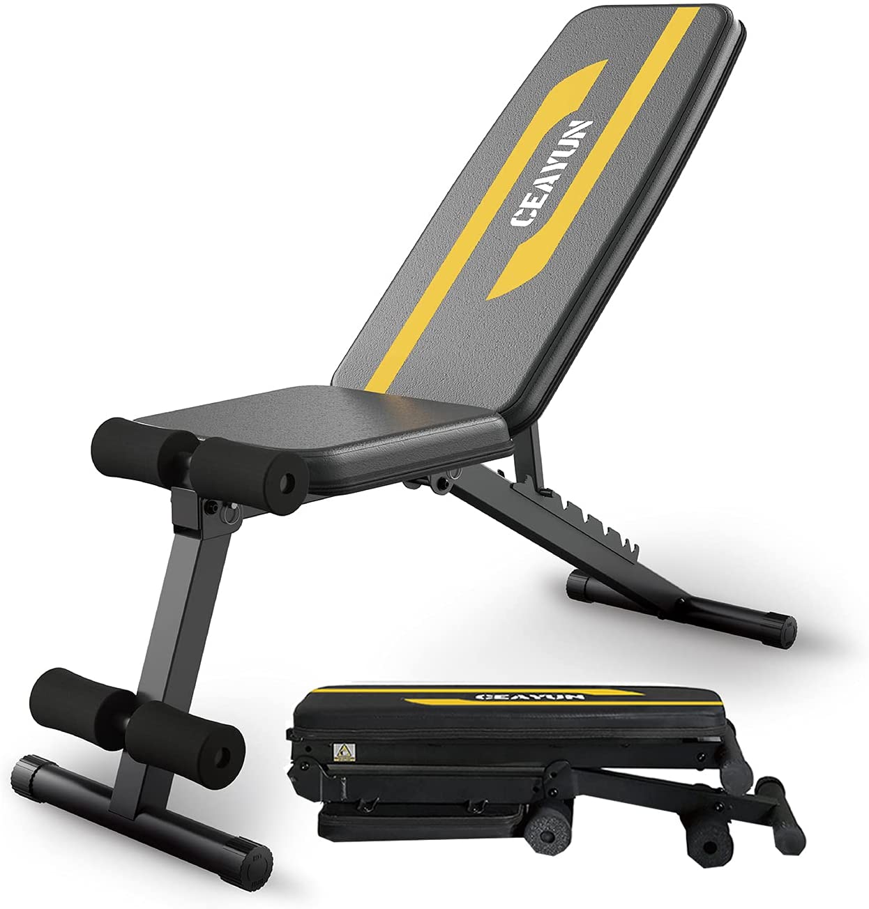 CEAYUN Adjustable Weight Bench Press Foldable Workout Bench KM